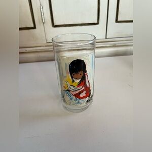 Vintage 10 oz Libbey Glass Children of the Southwest De Grazia 2.5" x 5.5" Dove